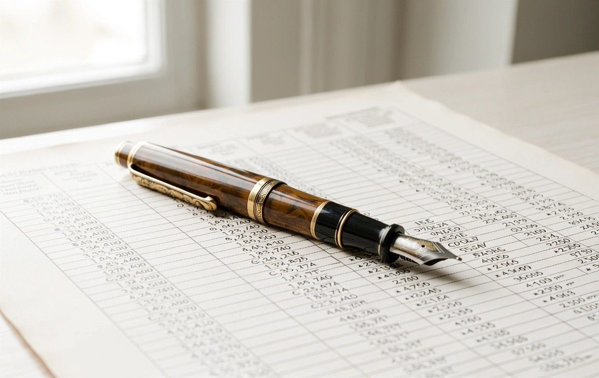 Professional financial planning documentation